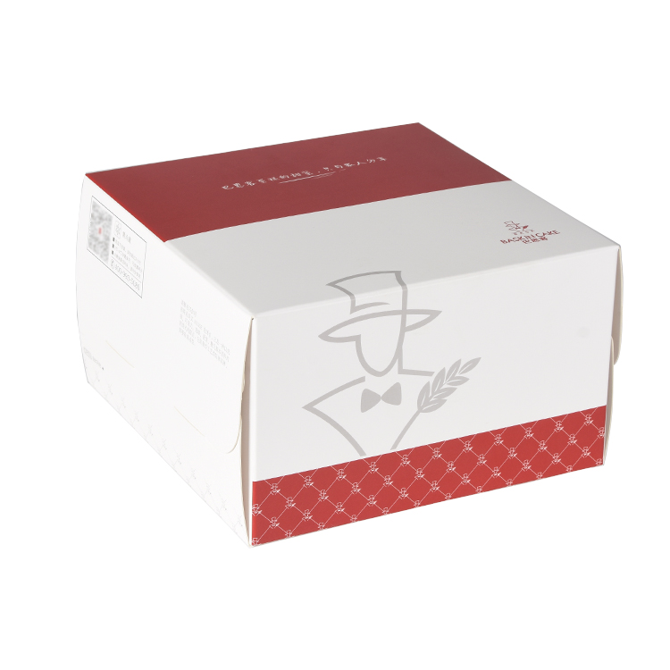 Custom Logo printed shopping paper box for food and loaf cake boxes