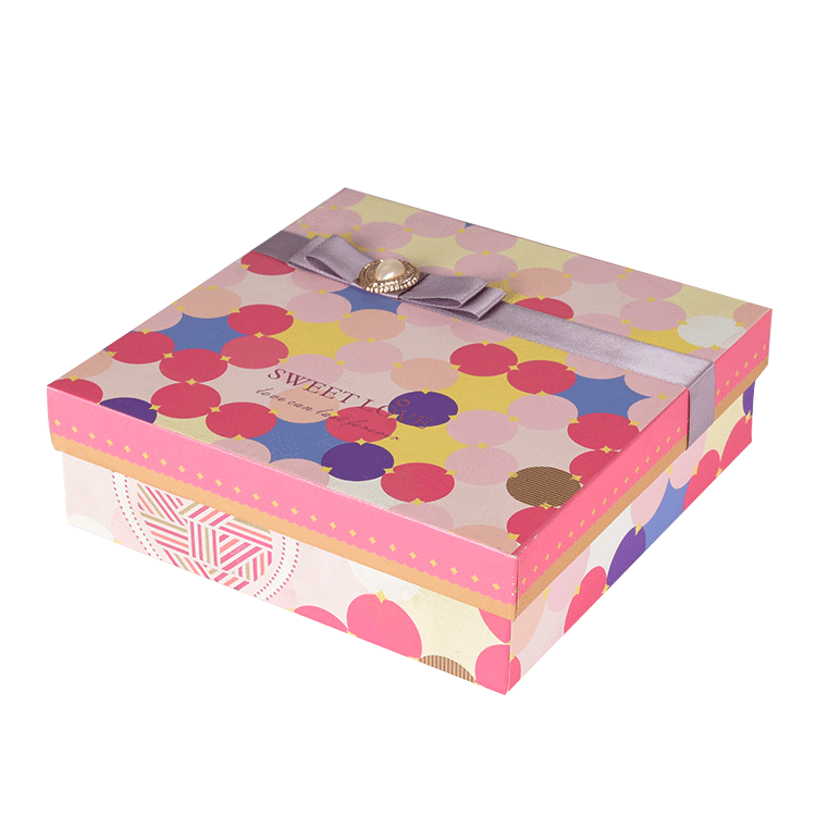 New Products Recyclable Pink Ribbon clothing Packaging Box with Lid