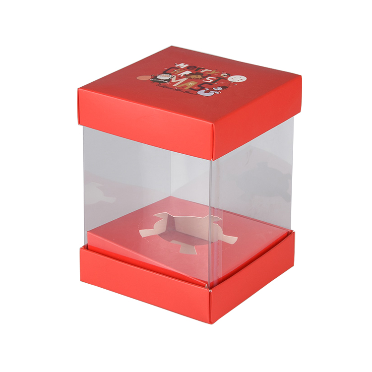 Promotional Food Grade Plastic Clear Decorative Wedding Cake Boxes
