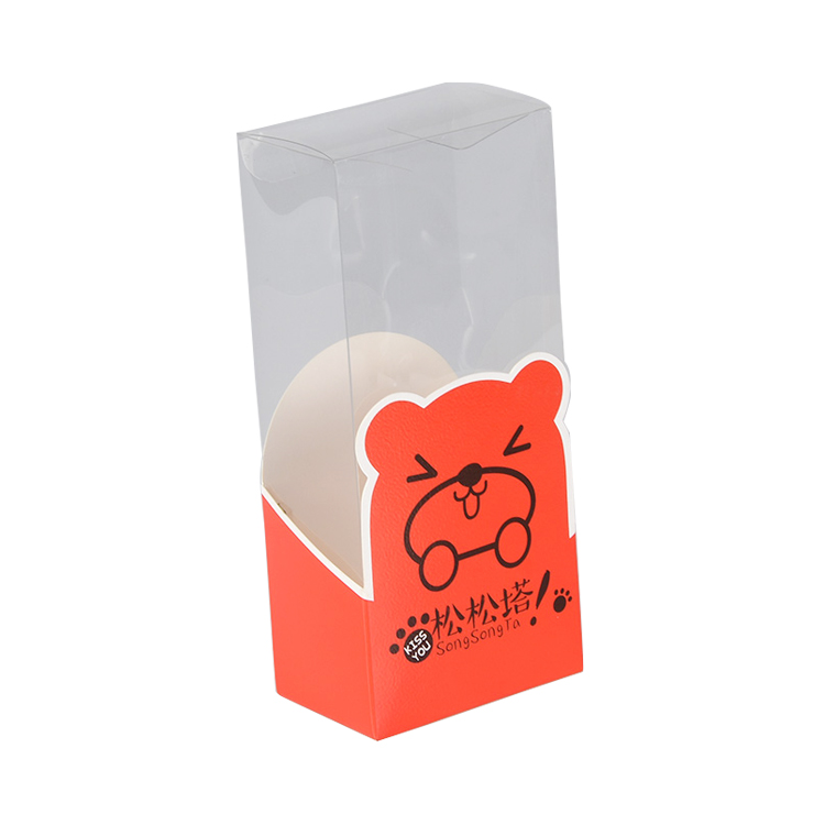 Custom Logo Plastic Food Grade Small Size Box Red Paper Cartoon Printed Tray