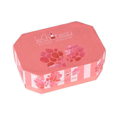 Pink diamond customized chocolate flower special paper gift box