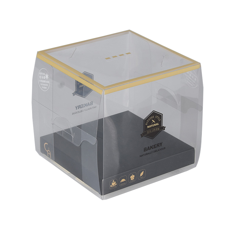 Custom Printed Transparent PET Cake Box for Food